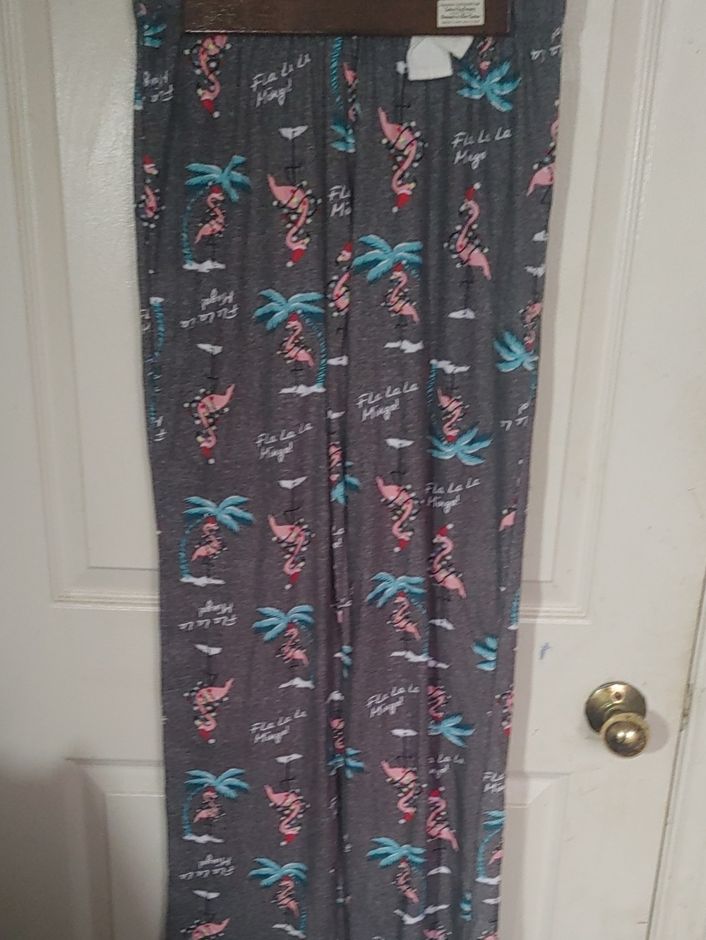 Womens Christmas  Flamingo Print Pyjama  Pants - Unbranded